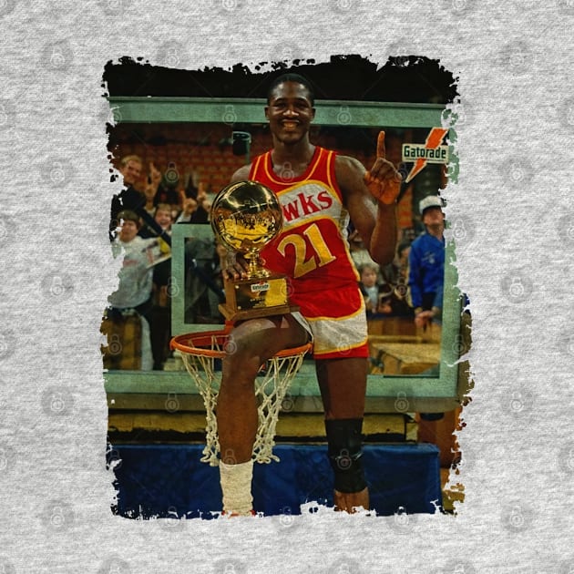Dominique Wilkins - Winner of Slam Dunk Contest, 1985 by Omeshshopart